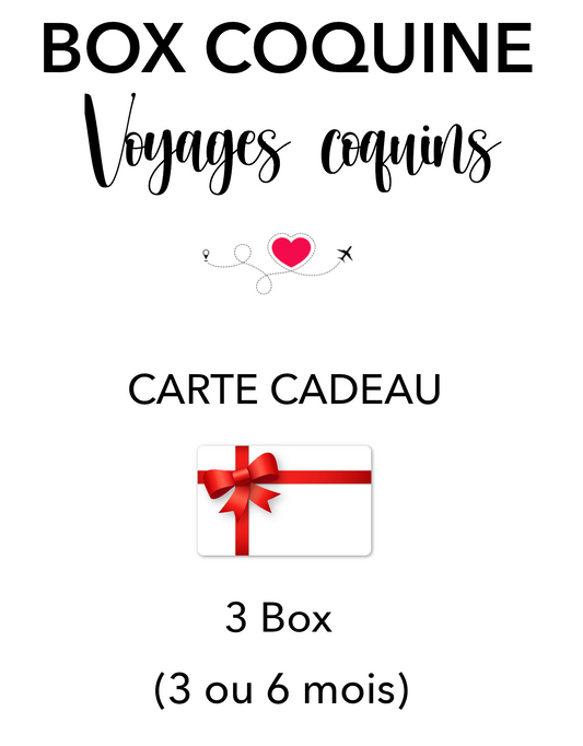 Cartes cadeaux – Box coquine Voyages coquins
